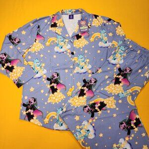Cakeworthy Care Bears x Sesame Street Pajamas PJs Set Unisex XLarge NEW